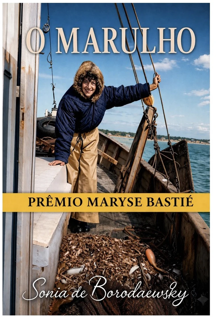 Capa de O Marulho, edição portuguesa de La Houle